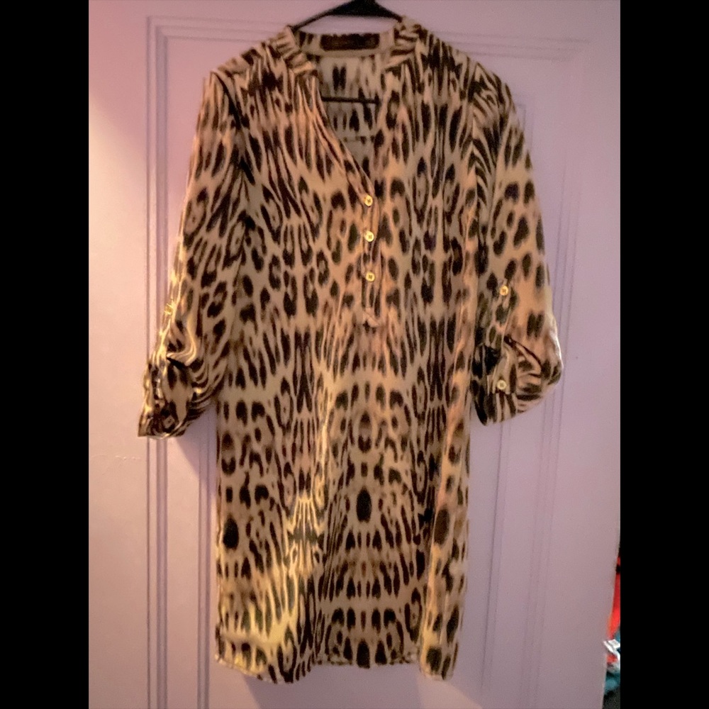 The Limited long sleeve leopard print dress